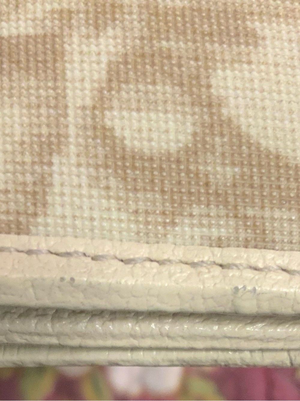 Dior Beige Monogram Canvas Wallet with Embroidered Floral Accent - Picture 5 of 12